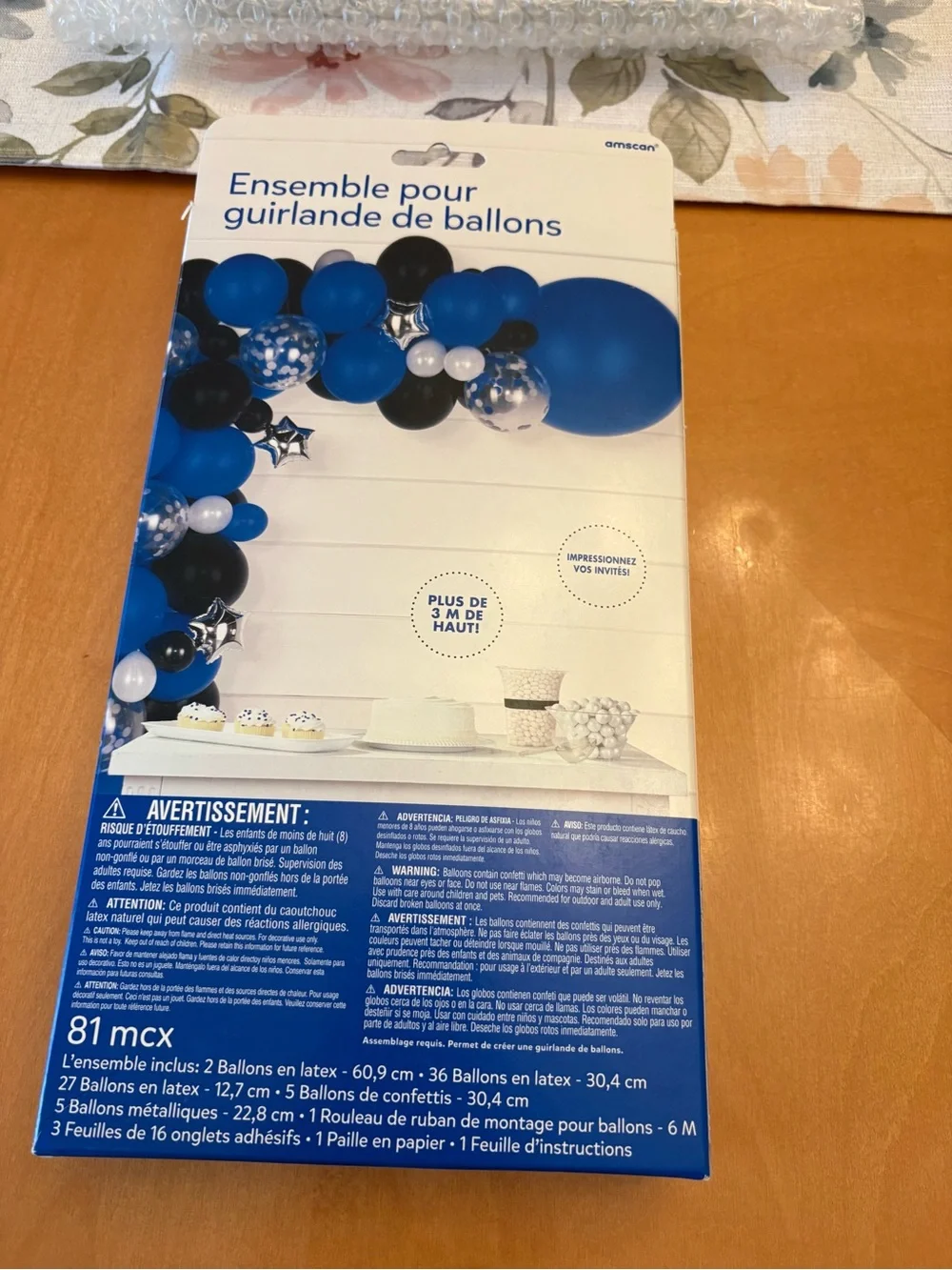 Amscan Blue & Black Balloon Garland Kit